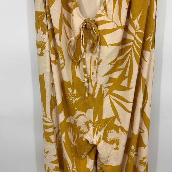VICI Jumpsuit Waikiki Floral Print Wide Leg Open Back Sleeveless - Picture 12 of 13